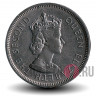 1 доллар 1960 года - Гонконг (1960 H, отметка монетного двора "H", крупный тип, гурт с желобом)