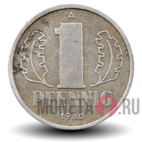 1 пфенниг 1980 года - ГДР - A