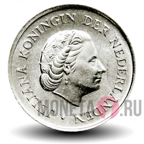 25 центов 1968 года - Нидерланды - Юлиана