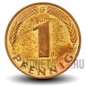 1 пфенниг 1980 года - ФРГ - G