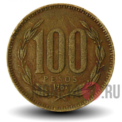 100 песо 1987 года - Чили