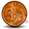 5 центов 2007 года - ЮАР - Синий журавль