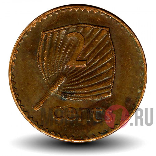 2 цента 1990 года - Фиджи - Елизавета II