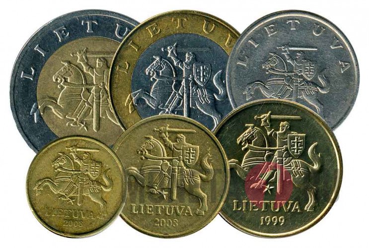 Набор монет Литвы 1999-2009 года - Всадники