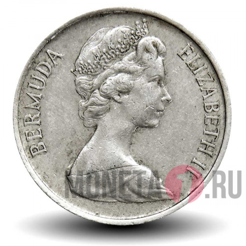 25 центов 1970 года - Бермуды - Птица Лонгтейл