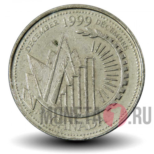 25 центов 1999 года - Декабрь - Канада
