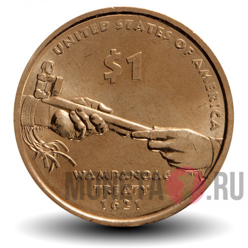1 доллар - Индианка 2011 год - Трубка мира - P