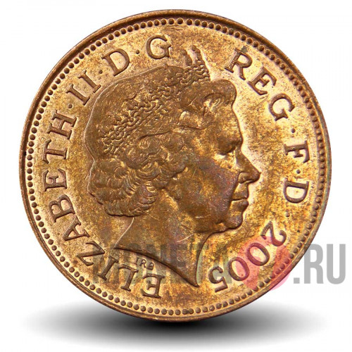 2 пенса 2005 года - Великобритания - Elizabeth II