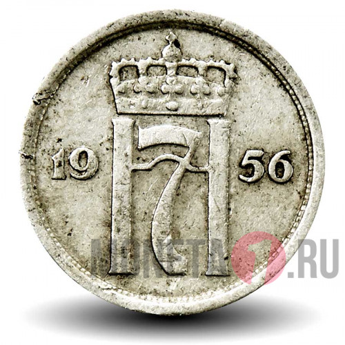 25 эре 1956 года - Норвегия - Хокон VII
