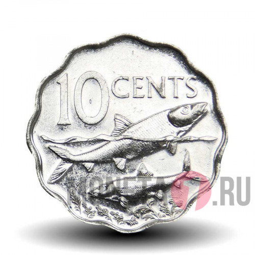 10 центов 2016 года - Багамские острова - Бонфиш