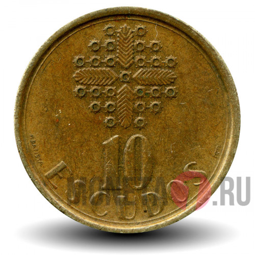10 эскудо 1990 года - Португалия - Витраж