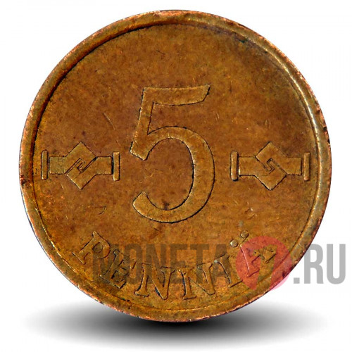 5 пенни 1968 года - Финляндия