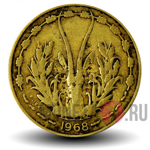 10 франков 1968 года - Западно-Африканские штаты
