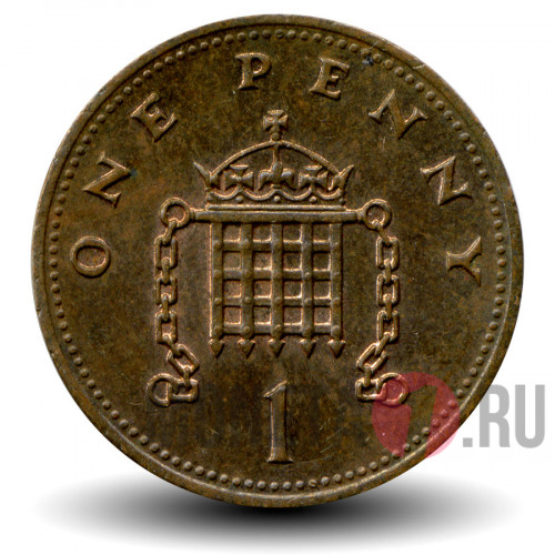 One Penny 1989 года - Великобритания - Elizabeth II