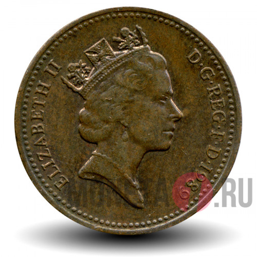 One Penny 1989 года - Великобритания - Elizabeth II