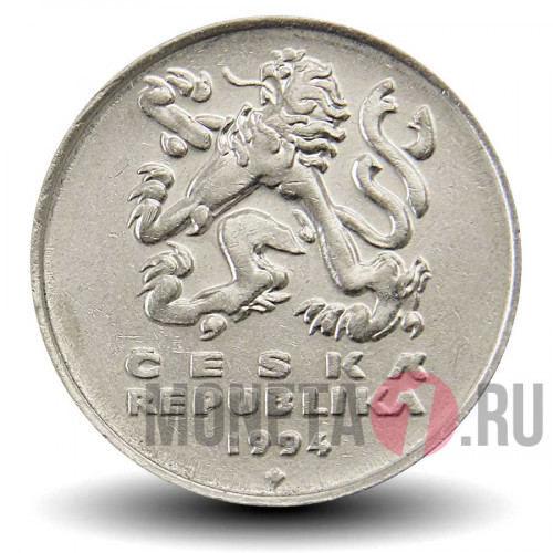 5 крон 1994 года - Чехия - Карлов Мост (кленовый лист)