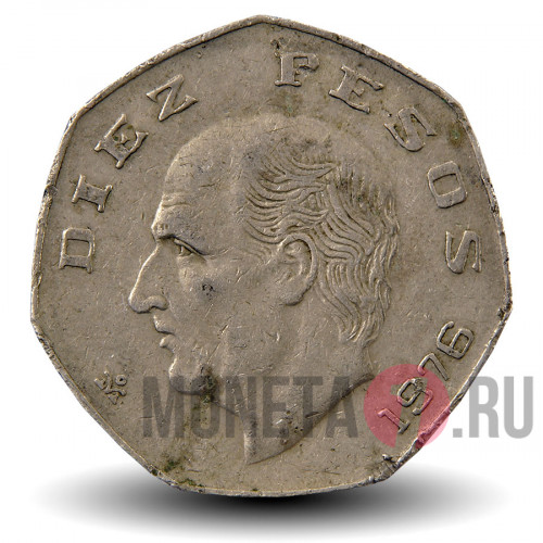 10 песо 1976 года - Мексика - Мигель Идальго-и-Костилья