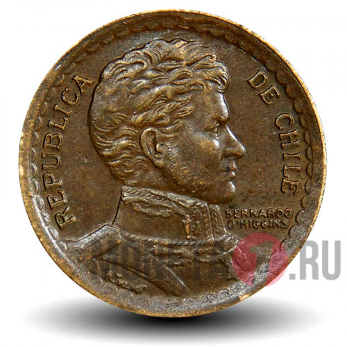 1 песо 1951 года - Чили - Бернардо О'Хиггинс