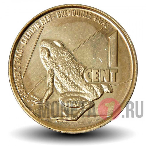 1 цент 2016 года - Сейшельские Острова - Лягушка Гардинера