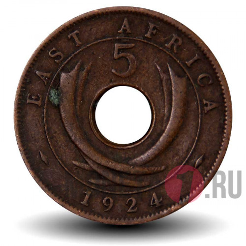 5 центов 1924 года - Восточная Африка - Георг V