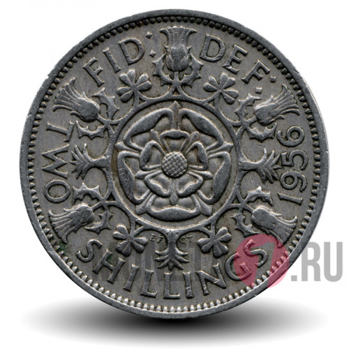 2 шиллинга 1956 года - Elizabeth II - Великобритания