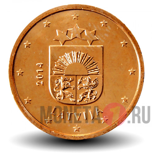1 евроцент 2014 года - Латвия