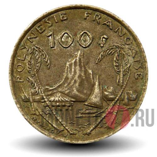 100 франков 2005 года - Французская Полинезия - Остров Муреа