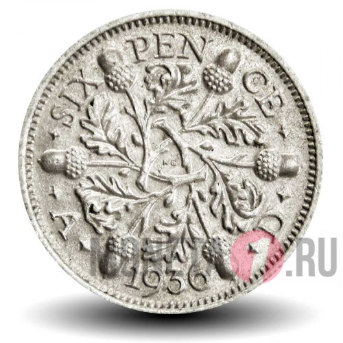 6 пенсов 1936 года - Великобритания
