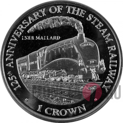 1 крона - Локомотив “The Mallard” - 1998 год - Остров Мэн
