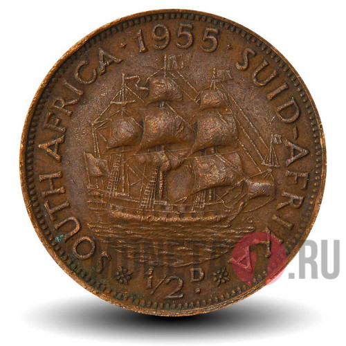 1/2 пенни 1955 года - ЮАР