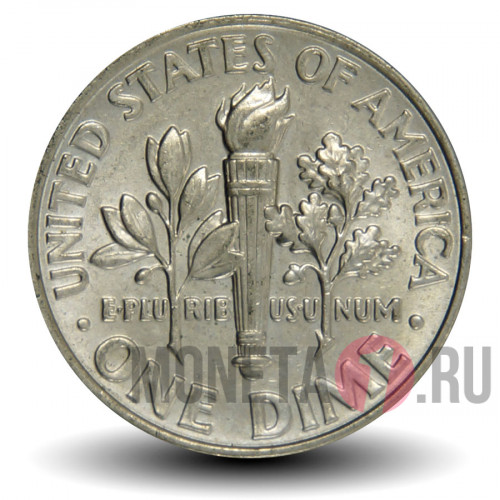 1 дайм 2010 года - США - Рузвельт - D