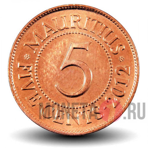 5 центов 2012 года - Маврикий - Сивусагур Рамгулам
