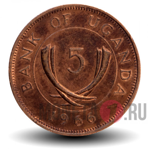 5 центов 1966 года - Уганда