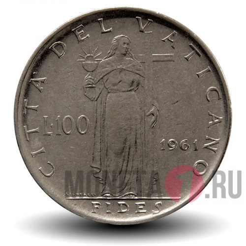 100 лир - Ватикан - 1961 III - Иоанн XXIII