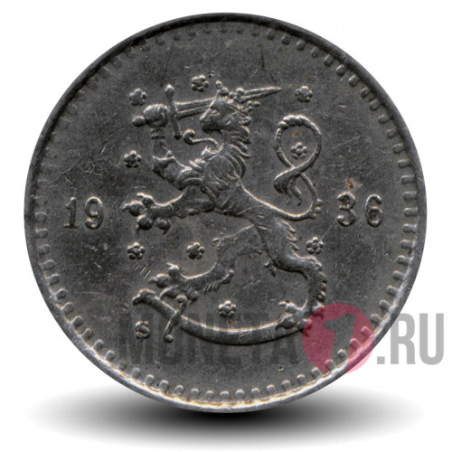25 пенни 1936 года - Финляндия - S