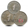 Набор регулярных монет Китай 2019 1, 5 джао, 1 юань
