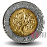 500 лир 1989 года - Иоанн Павел II - MCMLXXXIX - Виноградная лоза