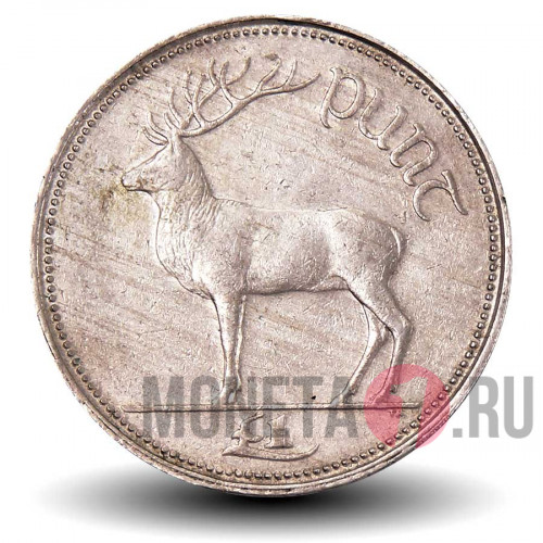 1 фунт 1996 года - Ирландия - Большерогий Ирландский олень