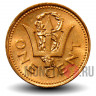 1 цент 2005 года - Барбадос - Трезубец