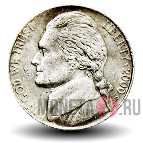 5 центов 2000 года - Усадьба Монтичелло (Monticello) - США - P