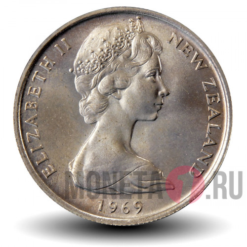 5 центов 1969 года - Новая Зеландия - Ящерица Гаттерия