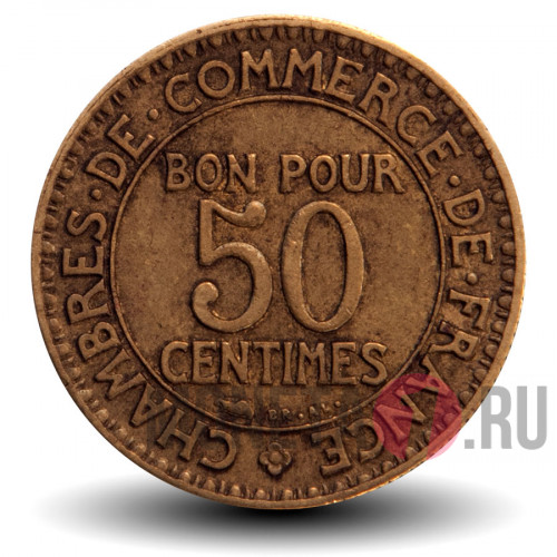 50 сантимов 1922 года - Франция - Chambres de Commerce