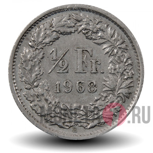 1/2 франка 1968 года - Швейцария