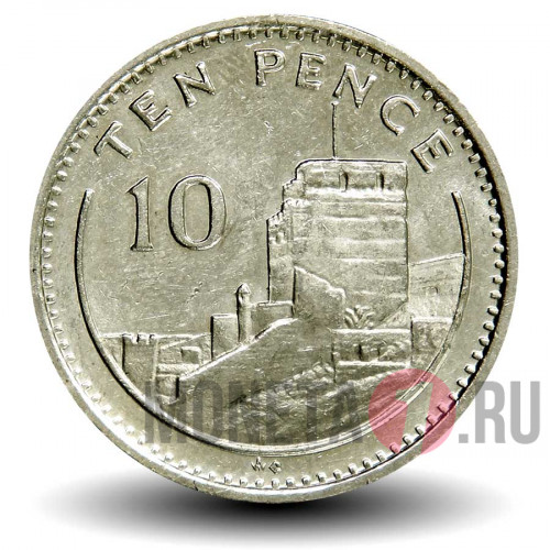 10 пенсов 1990 год - Гибралтар