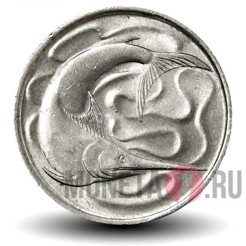 20 центов 1973 года - Сингапур - Рыба-меч