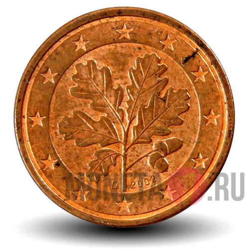 1 евроцент 2002 года - Германия - D
