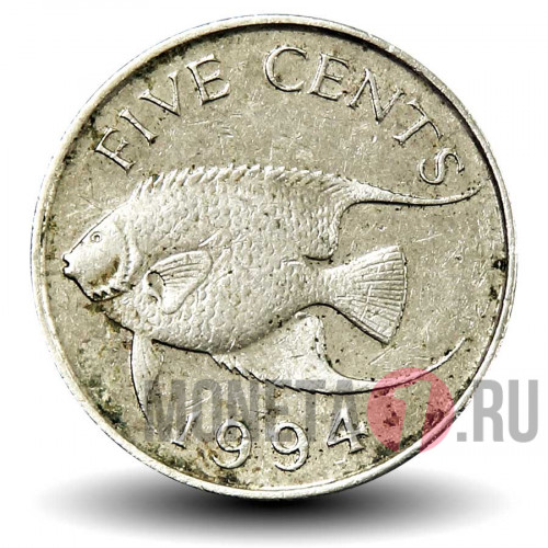 5 центов 1994 года - Бермуды - Морской ангел