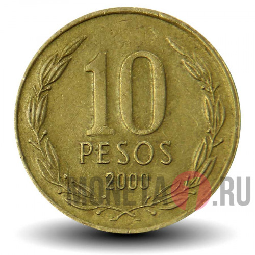 10 песо 2000 года - Чили - Бернардо О'Хиггинс