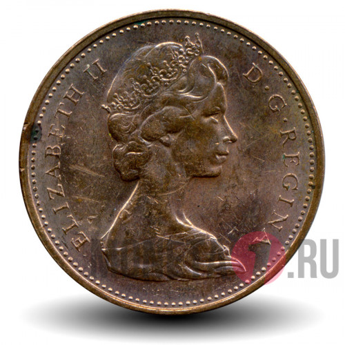 1 цент 1972 года - Канада - Кленовый лист