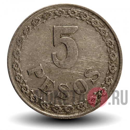 5 песо 1939 года - Парагвай